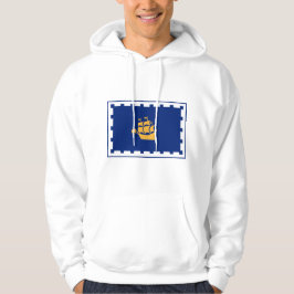 Hooded Sweatshirt with Flag of Quebec City, Canada
