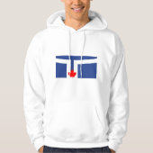 Hooded Sweatshirt with Flag of Toronto, Canada (Vorderseite)