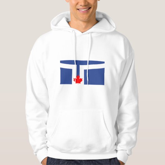 Hooded Sweatshirt with Flag of Toronto, Canada (Vorderseite)