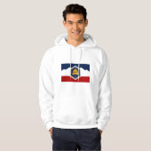 Hooded Sweatshirt with Flag of Utah, USA (Vorne ganz)