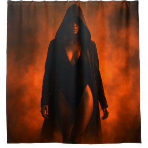 Hooded Woman Duschvorhang
