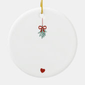 Hoodie Couple First Christmas Verlobt Keramik Ornament (Hinten)