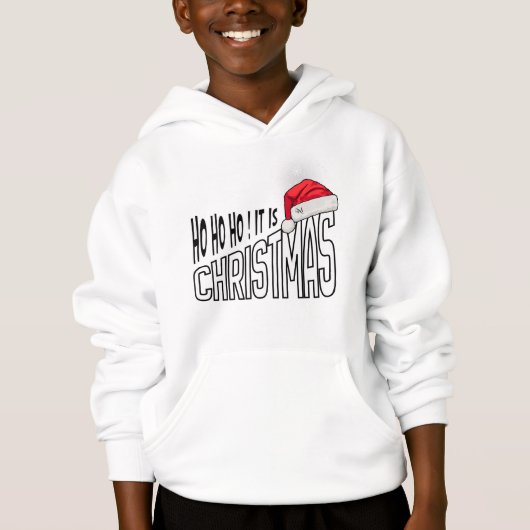 Hoodie : It's Christmas (white) (Vorderseite)