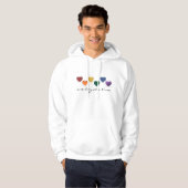 Hoodie - LGBTIQ Rainbow Pride Hearts (Vorne ganz)