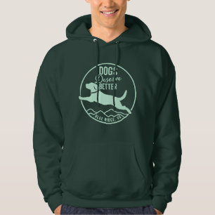 Hoodie Minze Green Front Logo