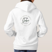 Hoodie mit der Schrift (Rückseite)