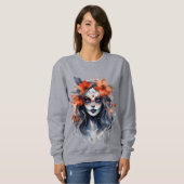 Hoodie mit einer niedlichen Hexe zu Halloween (Vorne ganz)