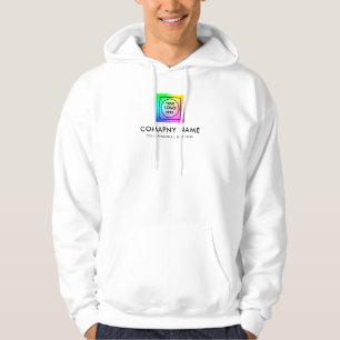 Hoodie mit individuellem Logo auf Vorder- und Rück