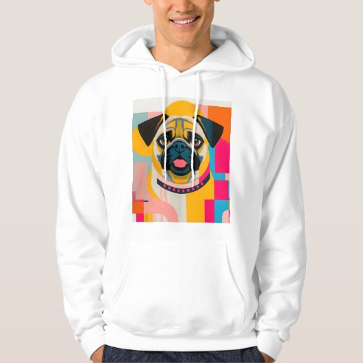 Hoodie mit Mops (Vorderseite)
