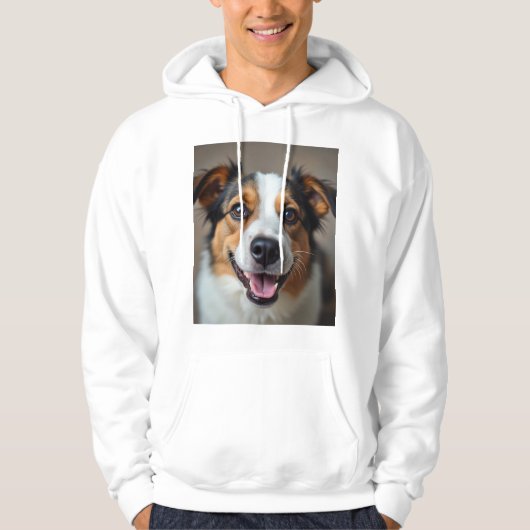 Hoodie mit niedlichem Hundegesicht (Vorderseite)
