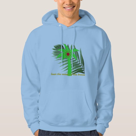 Hoodie mit Palmblättern (Vorderseite)