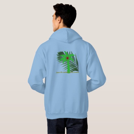 Hoodie mit Palmblättern (Schwarz voll)