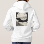 Hoodie mit Stift und Tinte aus Mondkunst (Rückseite)