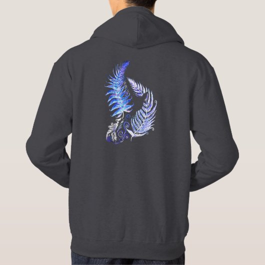 Hoodie New Zealand Fern Design (Rückseite)