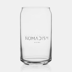 Hoodie Nomadism Records Schwarzes Logo Dosenglas