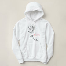 Hoodie Single Line Rose "Wie würde dein Leben.."