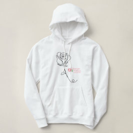 Hoodie Single Line Rose "Wie würde dein Leben.."
