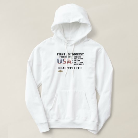Hoodie Sweatshirt "FIRST AMENDMENT" (Design vorne)