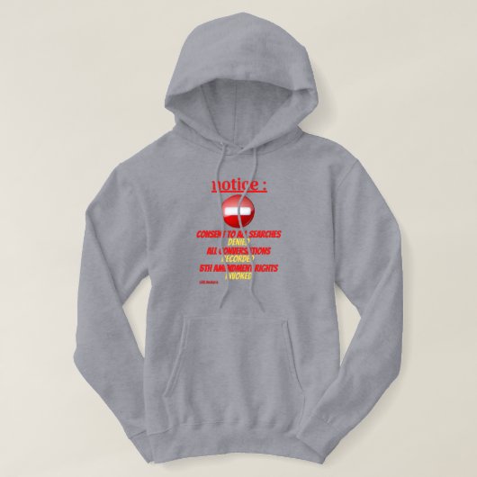 Hoodie Sweatshirt "NOTICE.." (Design vorne)