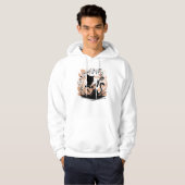 Hoodie, Sweatshirt - Schwarze Katze (Vorne ganz)