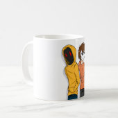 Hoodie und Masky Tasse (Vorderseite Links)