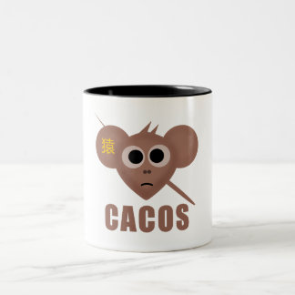 hoodie with cute monkey design zweifarbige tasse
