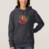 Hoodie with Yoga Meditation Rainbow Woman Design (Vorderseite)