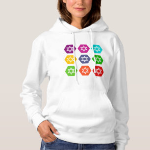 Hoodies - Jüdische Sterne - farbenfrohe Schwulenwo