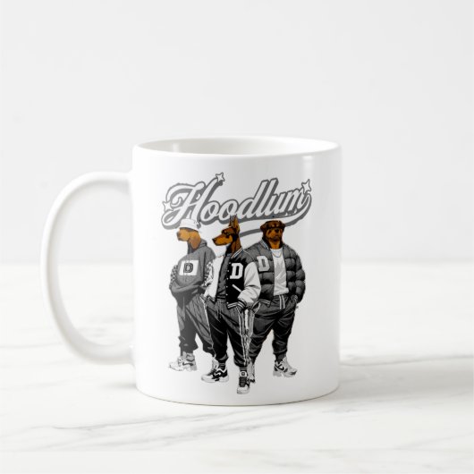 Hoodlum Pack - Streetwear Dog Gang Grafisches T-Sh Kaffeetasse (Links)