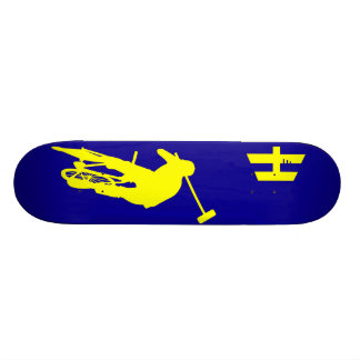 Hoodman "Polo-" blaues Gelb Skateboard
