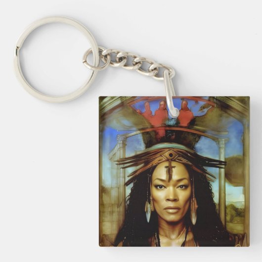 Hoodoo Priestess Schlüsselanhänger (Vorderseite)
