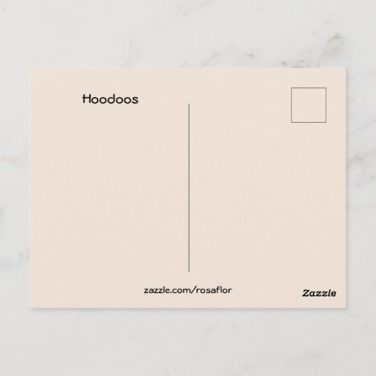 Hoodoos 2 Postkarte (Rückseite)