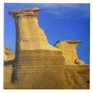 Hoodoos bei Drumheller Alberta, Kanada 2 Fliese
