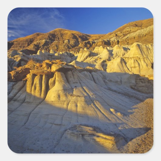 Hoodoos bei Drumheller Alberta, Kanada Quadratischer Aufkleber (Vorderseite)