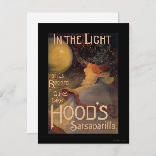 Hood's Sarsaparilla Promotionposter Postkarte (Vorne/Hinten)