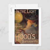 Hood's Sarsaparilla Promotionposter Postkarte (Vorne/Hinten)