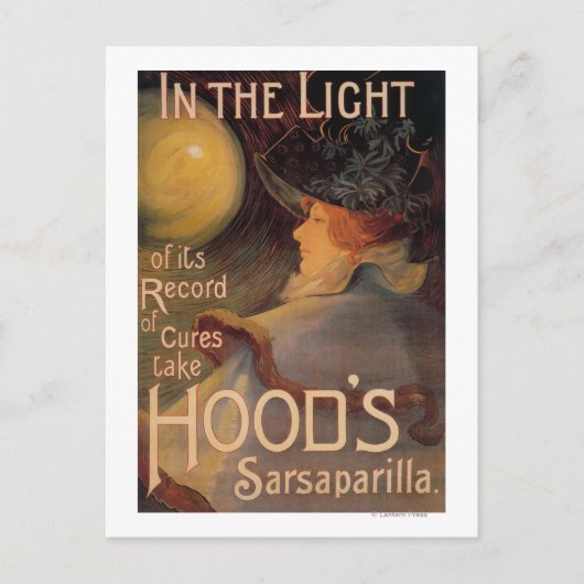 Hood's Sarsaparilla Promotionposter Postkarte (Vorderseite)