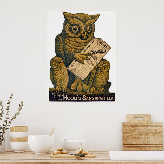 Hood's Sarsaparilla Wiederherstellung Tonic. Poster (Küche)