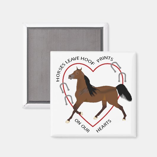 Hoof Prints Magnet (Vorderseite/Rückseite)