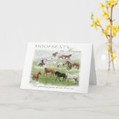 Hoofbeats im Himmel - PferdeBeileid Karte (Gelbe Blume)