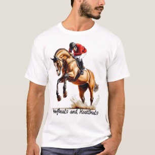 Hoofbeats und Herzschläge. Beruflich Jockey Raci T-Shirt