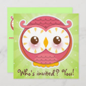 HooHoo-Einladung Einladung (Vorne/Hinten)