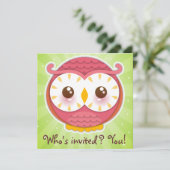 HooHoo-Einladung Einladung (Stehend Vorderseite)