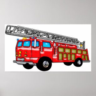 Hook and Ladder Fire Motor Poster