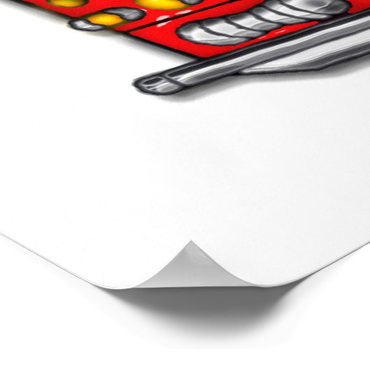 Hook and Ladder Fire Motor Poster (Ecke)