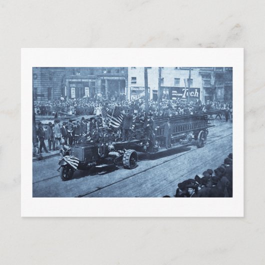 Hook and Ladder on Parade - Vinatge Postkarte (Vorderseite)