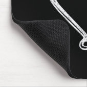 Hook Antler Heart Liebe Fischfang Jagd Hirsche H Mousepad (Ecke)