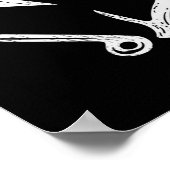 Hook Antler Heart Liebe Fischfang Jagd Hirsche H Poster (Ecke)