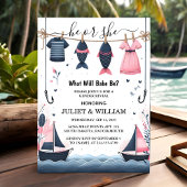 Hook Bait Fun Wood Fish Gender Reveal Einladung