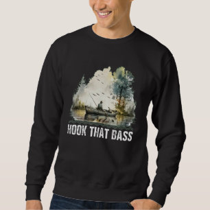 Hook, dass Bass Fly Fishing Jagd Anglerjäger Sweatshirt